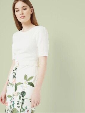 ted baker gabie dress ivory Ted Baker | Dresses | Ted Baker London Gabie Oneshoulder Drape Midi Dress  Ivory White